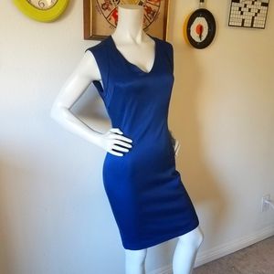 Zara Blue Bodycon Sleeveless Dress Sz M